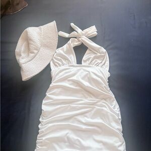 SHEIN White Backless Dress
